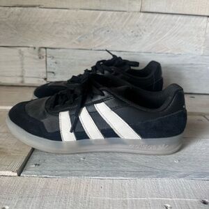 Adidas Mark Gonzales Black and White Suede Sneakers